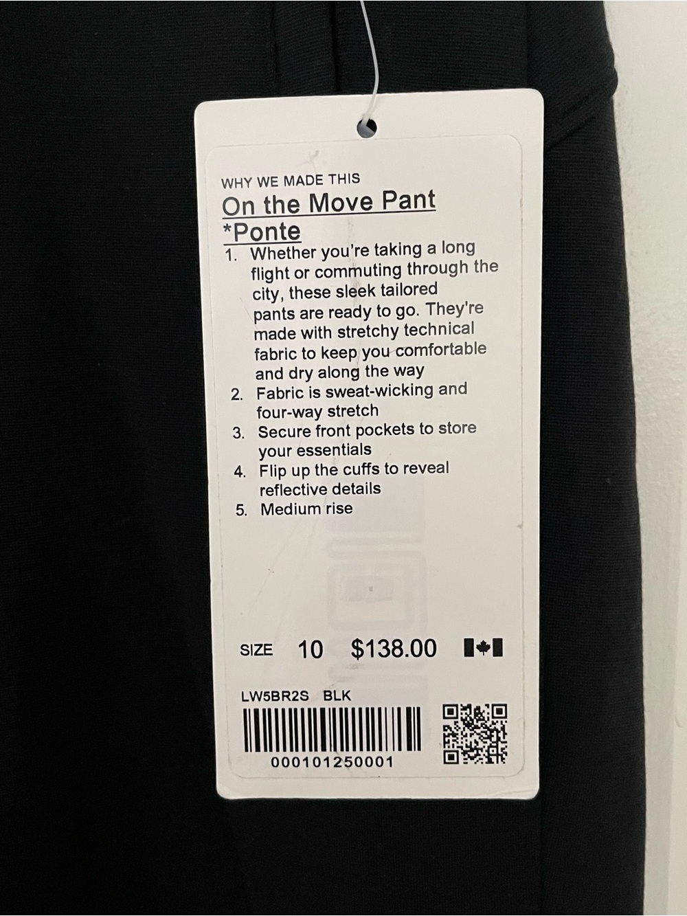 Lululemon On The Move Pant Ponte 28" Black 10 - Picture 8 of 10